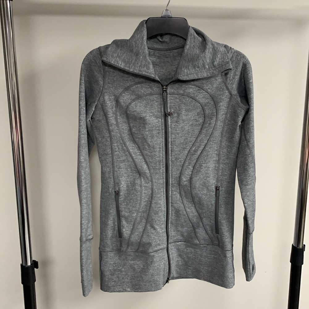 Lululemon Scuba Full Zip Gray Jacket Size 6